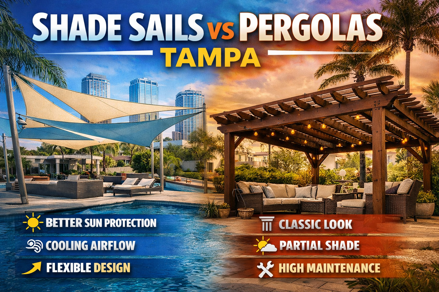 Shade Sails vs Pergolas: What Actually Works in Humidity?