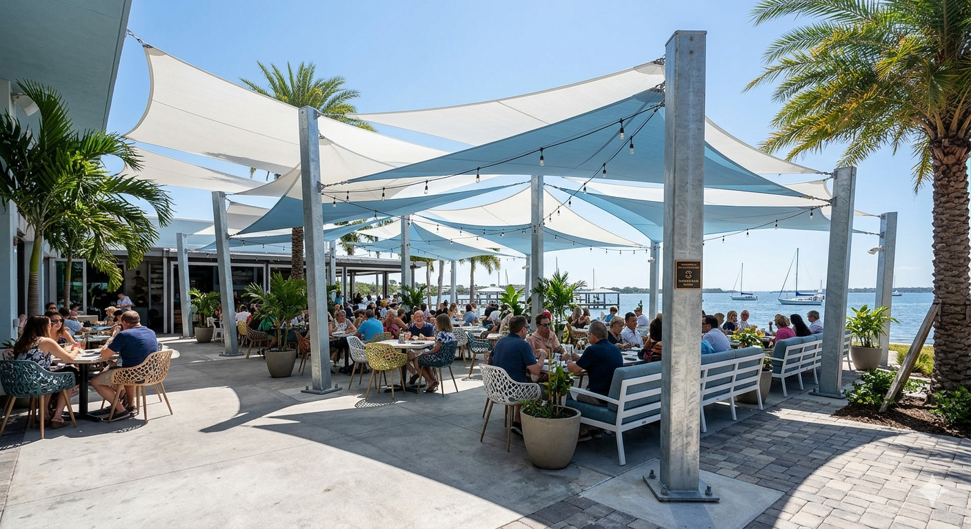 How to Keep Restaurant Customers Staying Longer? Install Sun Shades